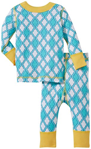 Baby Girls' Jiva PJ Set (Baby) - Turquoise/Yellow - 3-6 Months