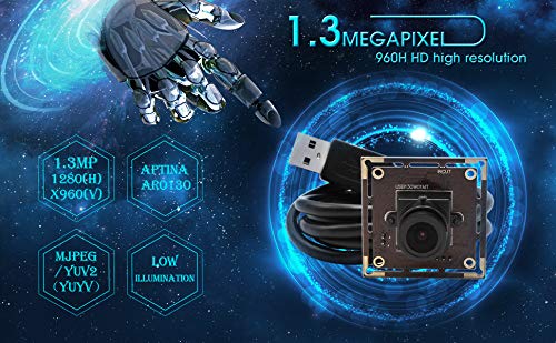 2.1mm Lens Wide Angle Webcam Low Illumination USB Camera Module for Day&Night Linux Vision