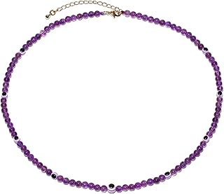 Evil Eye Crystal Beaded Choker Necklace for Women