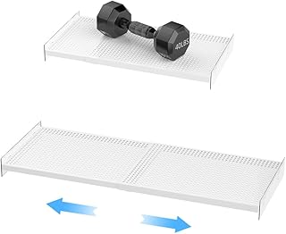 Adjustable Heavy Duty Metal Closet Shelves, Set of 2