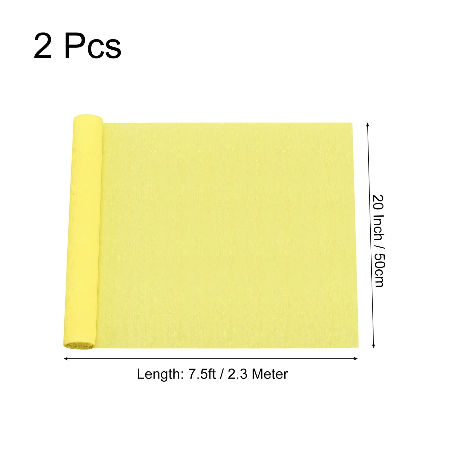 Large Dark Yellow Crepe Paper Rolls Pack of 2