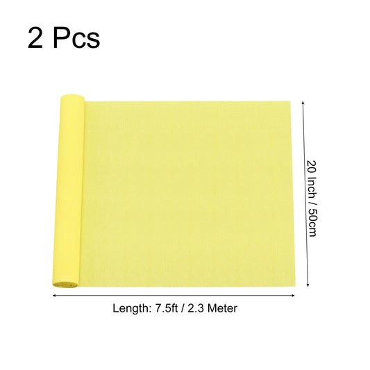Large Dark Yellow Crepe Paper Rolls Pack of 2