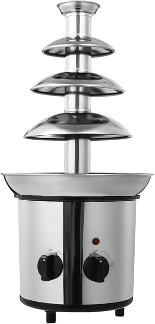 Mini 4-Tier Stainless Steel Chocolate Fountain, 60.86 oz