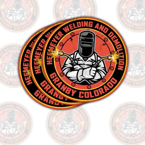 Set of 3 Patriotic Welding and Demolition Stickers