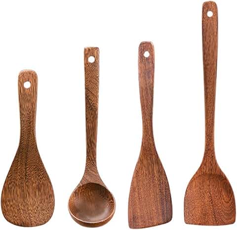 Wooden Kitchen Utensils Set for Cooking and Baking