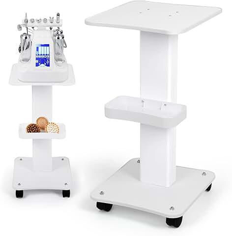 Three-Tier Mobile Salon Cart with Storage