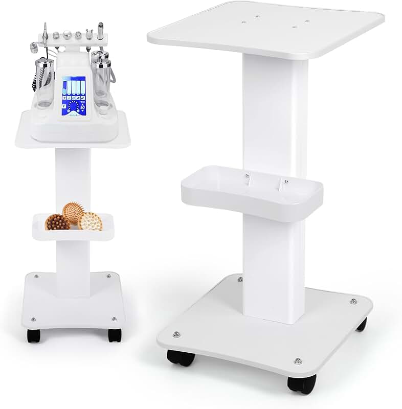 Three-Tier Mobile Salon Cart with Storage