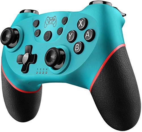 Wireless Switch controller with joystick and turbo, blue