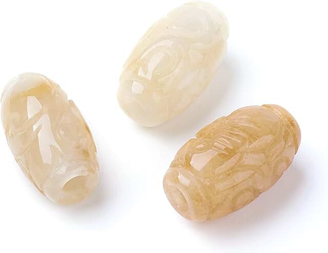 10pcs Natural Myanmar Jade Beads for Jewelry Making