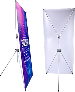 Adjustable Banner Stand for Sizes 23-32" Wide and 63-78" High