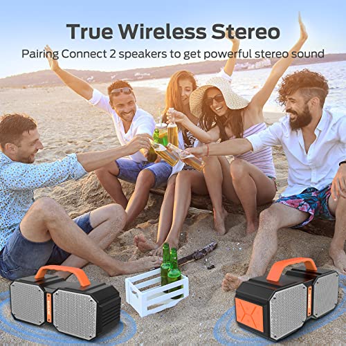 Bluetooth Speaker, M83 Waterproof Portable Speaker, 24H Playtime with Charge Your Phone, Super Power, Suitable for Family Gatherings and Outdoor Travel,Outdoor Speaker