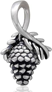 Christmas Fairy and Pinecone Silver Charms for Bracelets