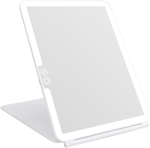 Folding Lighted Makeup Mirror with 72 LEDs and 3 Light Modes