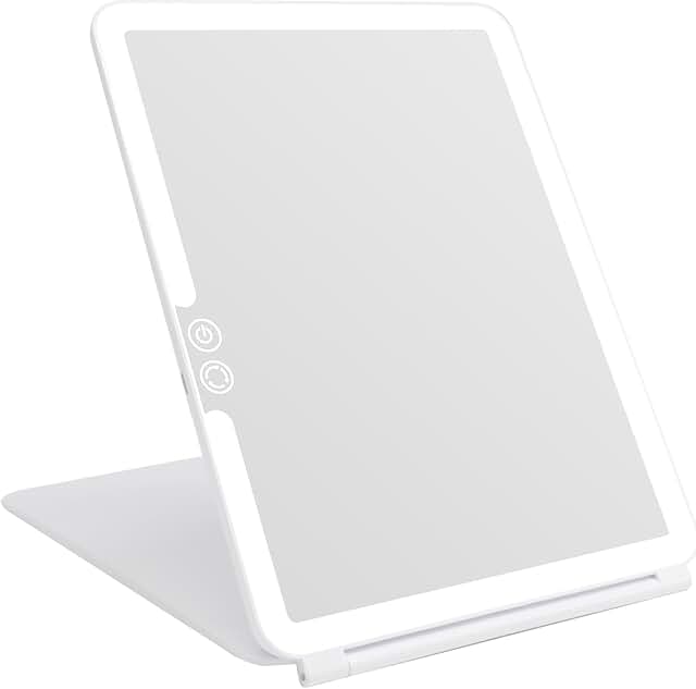 Folding Lighted Makeup Mirror with 72 LEDs and 3 Light Modes