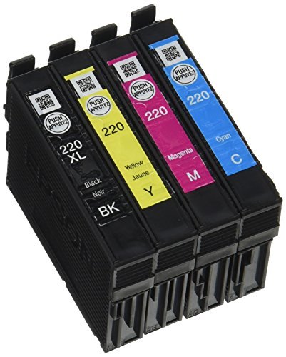T220 DURABrite Ultra -Ink High Capacity Black & Standard Color -Cartridge Combo Pack (T220XL-BCS) for select Expression and WorkForce Printers