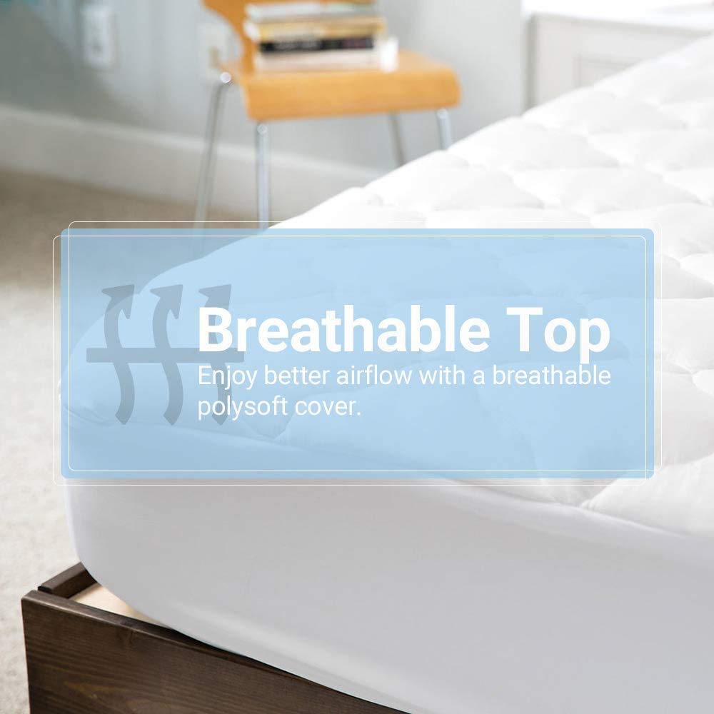 Pillowtop Mattress Topper with Fitted Skirt  Extra Plush Mattress Pad Found in Marriott Hotels  Removable Pillowtop Mattress Pad  Full Size