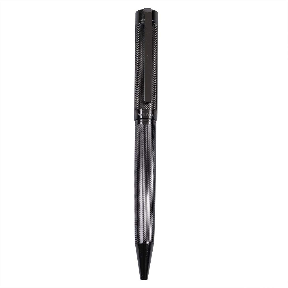 Refillable 0.7mm black ink metal ballpoint pen with gift box