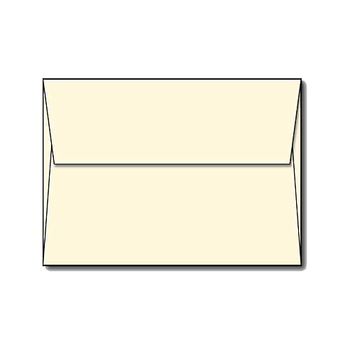 Cream Off White Envelopes, 5 1/4 x 7 1/4, 100 Pack