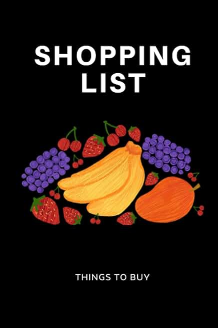 Shopping List Notebook for Items to Buy and Reminders