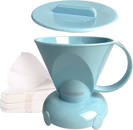 Large Blue Manual Pour Over Coffee Maker