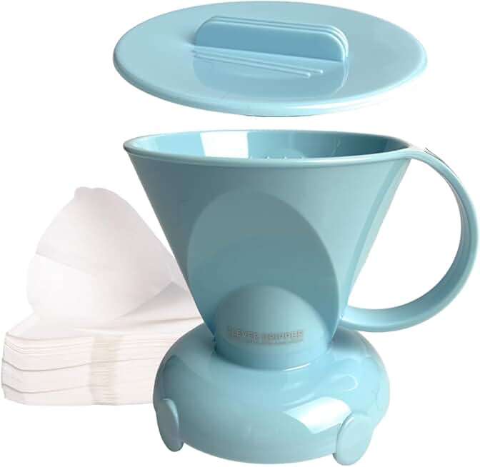 Large Blue Manual Pour Over Coffee Maker