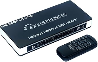 4K HDMI 2.0 Matrix Switch 4x2 with Audio and IR