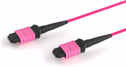 12-Fiber OM4 MPO Fiber Cable, Female to Female, 10m