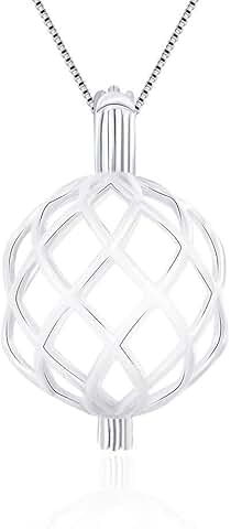 Silver Twisted Ball Cage Pendant for Pearl Jewelry Making