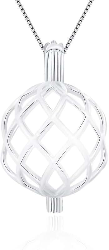 Silver Twisted Ball Cage Pendant for Pearl Jewelry Making