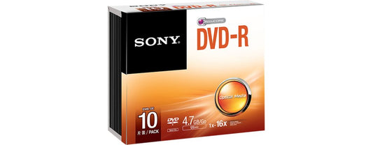 10DMR47SS 16x DVD-R 4.7GB Recordable DVD Media - 10 Pack