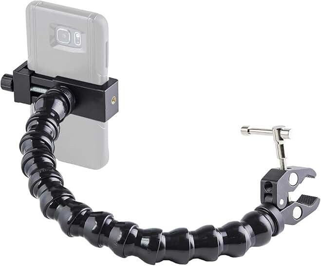 Modular Hose Phone Holder with Mini Clamp and 14-Inch Arm