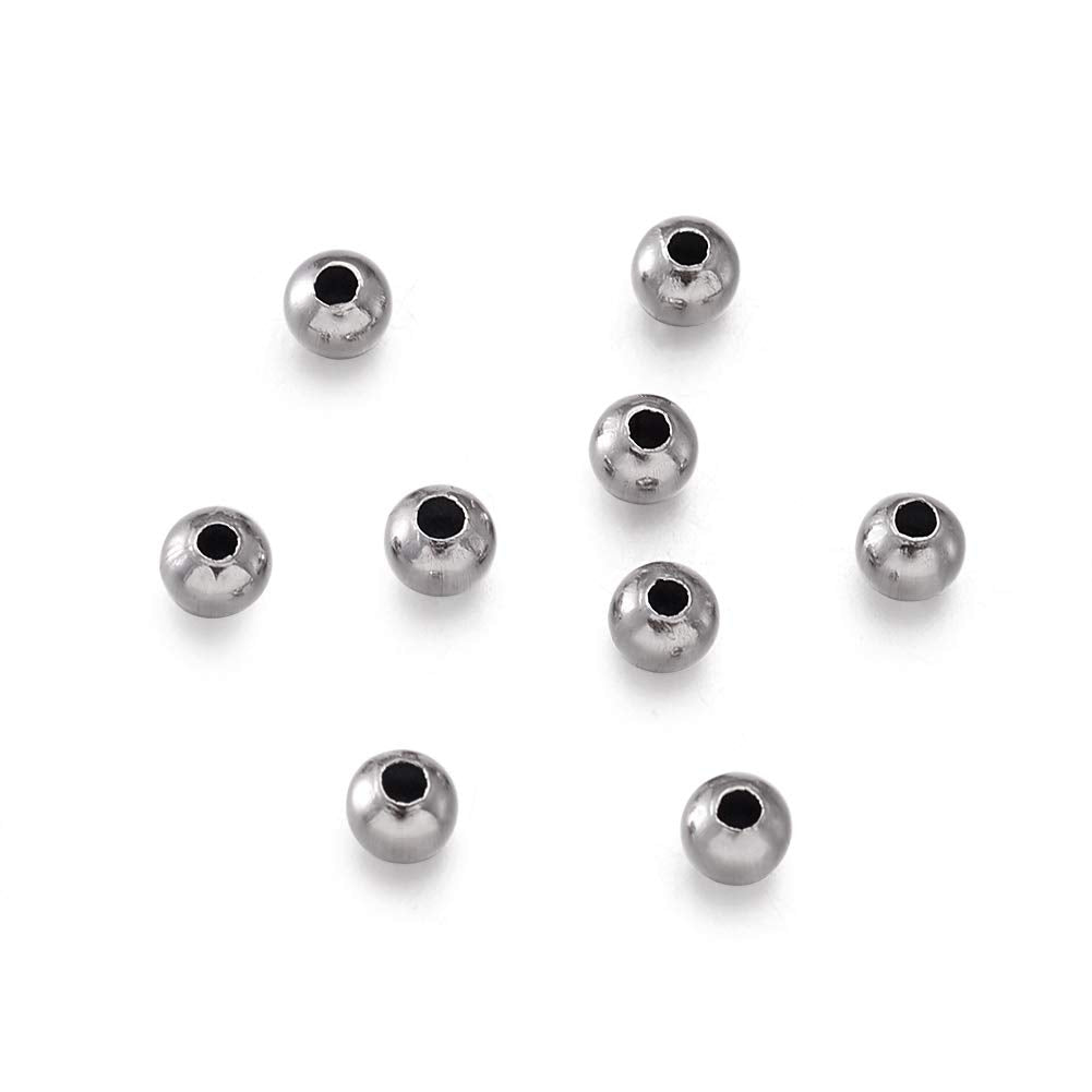 3mm Stainless Steel Beads for Jewelry Making and Crafts