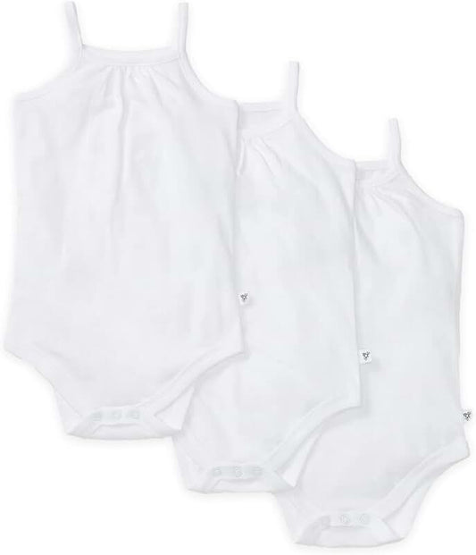Baby Girls' Organic Cotton One-Piece Bodysuits, 3-Pack