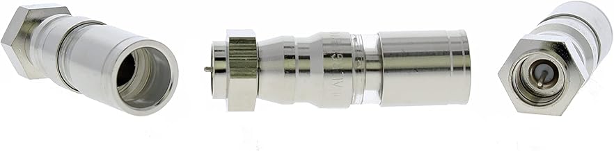 Quad F-Type Compression Connectors, Pack of 10