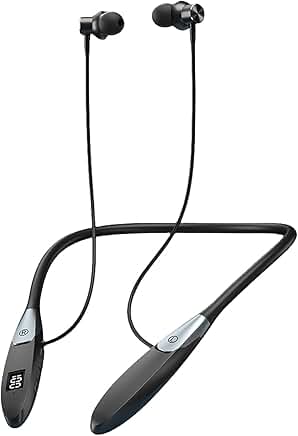 Wireless Neckband Earbuds with 60H Playtime and Noise Cancellation