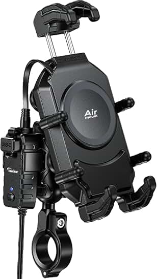 Motorcycle Smartphone Holder with Wireless Charging