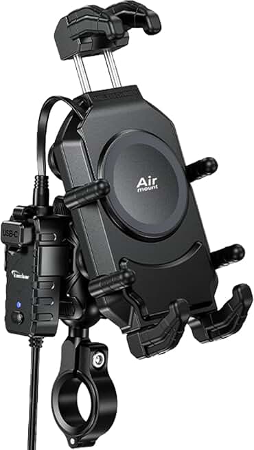 Motorcycle Smartphone Holder with Wireless Charging