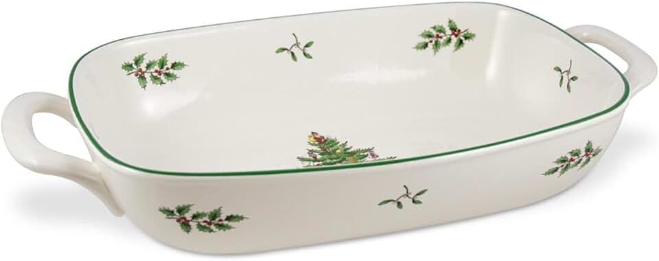 Oval Christmas Tree Breadbasket, 14x7.5 inches