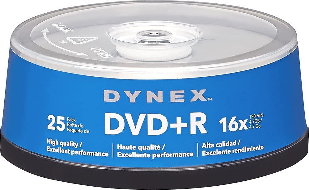 DX-DVDPR25 25-Pack 16x DVD+R Disc Spindle