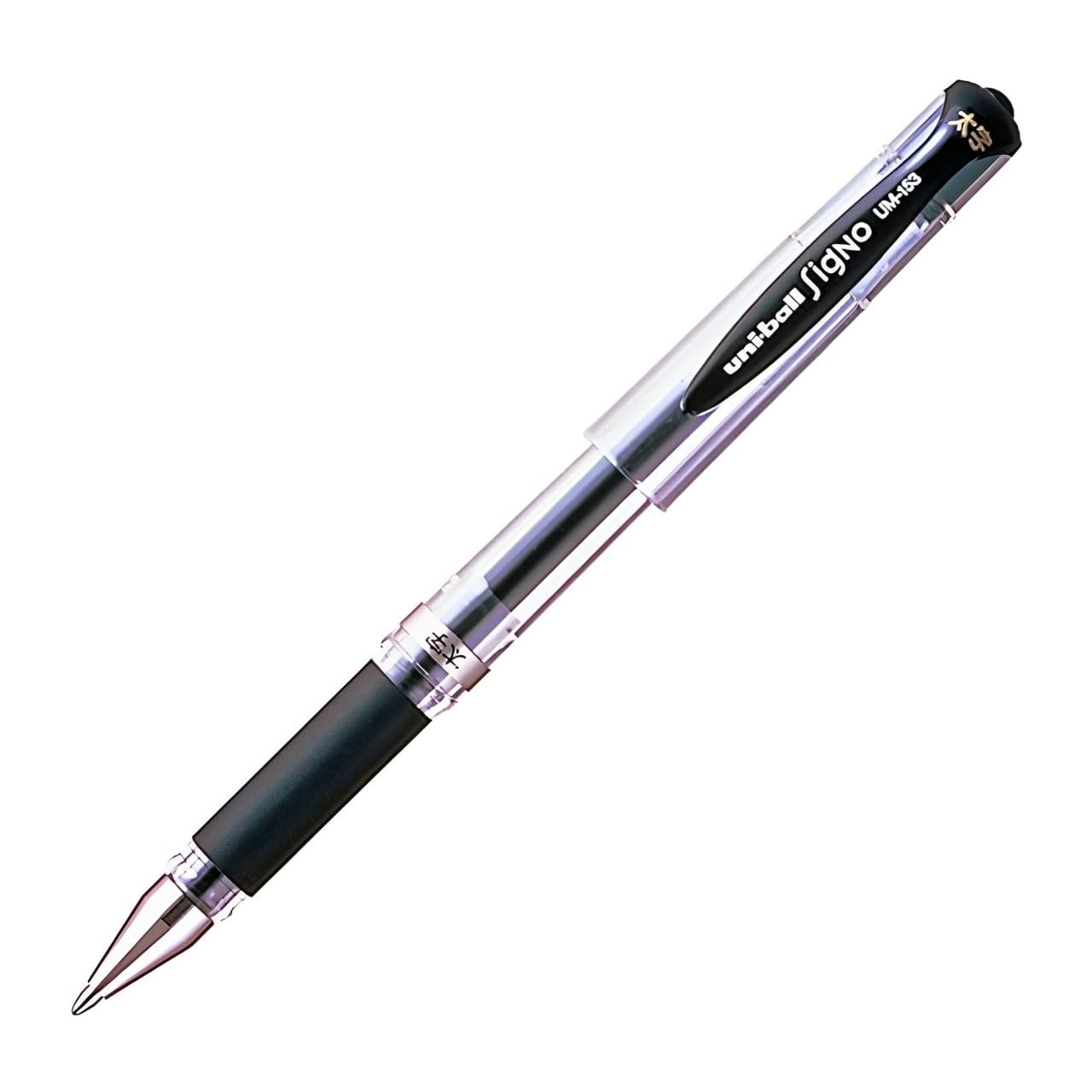 Set of 10 black broad point ballpoint pens