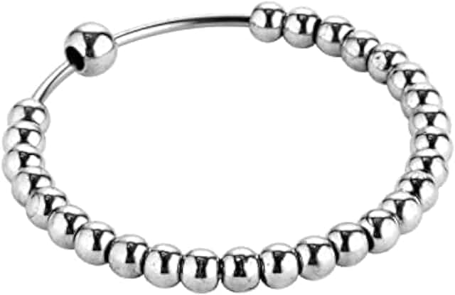 Silver Sikh Simran Beads Kada for Men and Women
