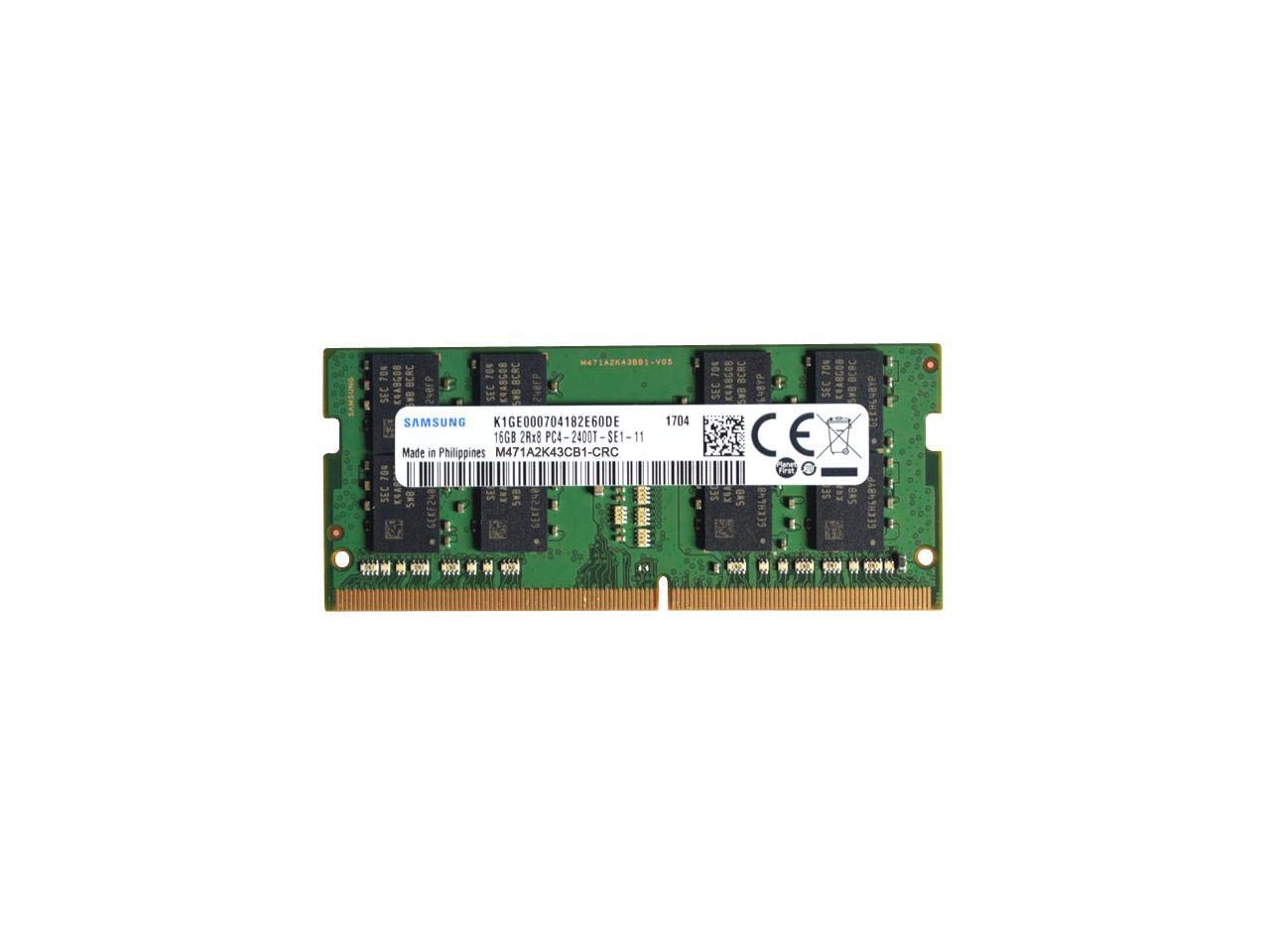 16GB DDR4 PC4-19200, 2400MHz, 260 PIN SODIMM, CL 17, 1.2V, ram Memory Module, M471A2K43CB1-CRC