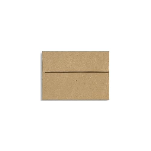 Brown A2 Invitation Envelopes, Peel & Press, 50 Pack