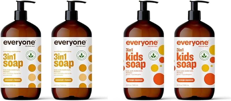 3-in-1 Shampoo, Bubble Bath, and Body Wash, 32 Fl Oz (4 Pack)
