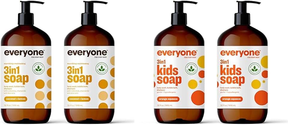 3-in-1 Shampoo, Bubble Bath, and Body Wash, 32 Fl Oz (4 Pack)