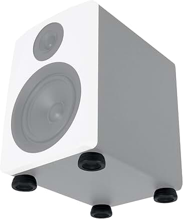 Aluminum and silicone isolation pad for speakers