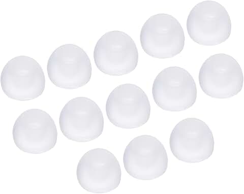 Silicone Ear Tips for Earphones, Middle Size, 24 Pack
