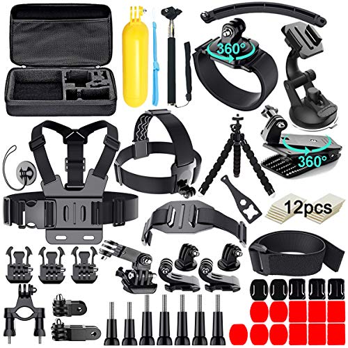61 in 1 Action Camera Accessories Kit for AKASO EK7000 GoPro Hero 10 9 8 7 6 5 4 Hero Session Gopro Max Insta360 Xiaomi Yi DJI AKASO Campark Action Camera (61 in 1)