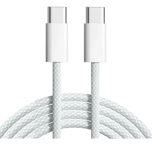 USB C to USB C Fast Charging Cable, 6 Feet, White