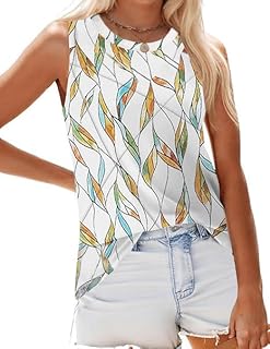 Women’s Beach Tank Tops with Pleats and High Neck